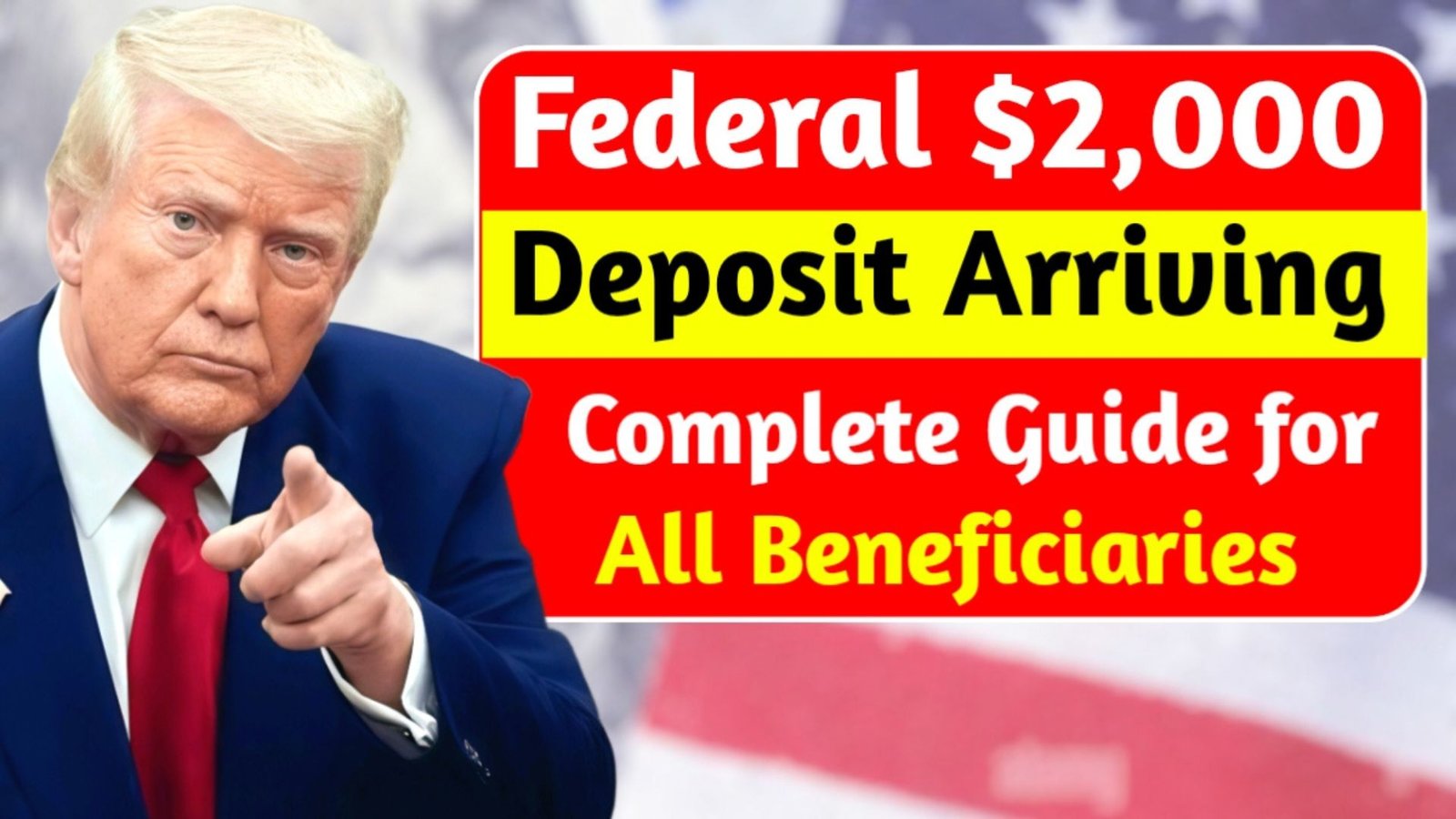 Federal $2,000 Deposit Arriving November 2025: Complete Guide for All Beneficiaries